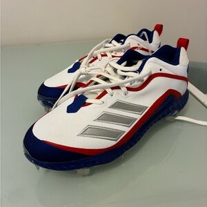 Adidas Men's White, Blue, and Red Athletic Shoes